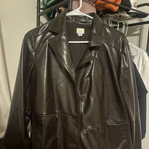 A New Day Dark Brown Leather Jacket